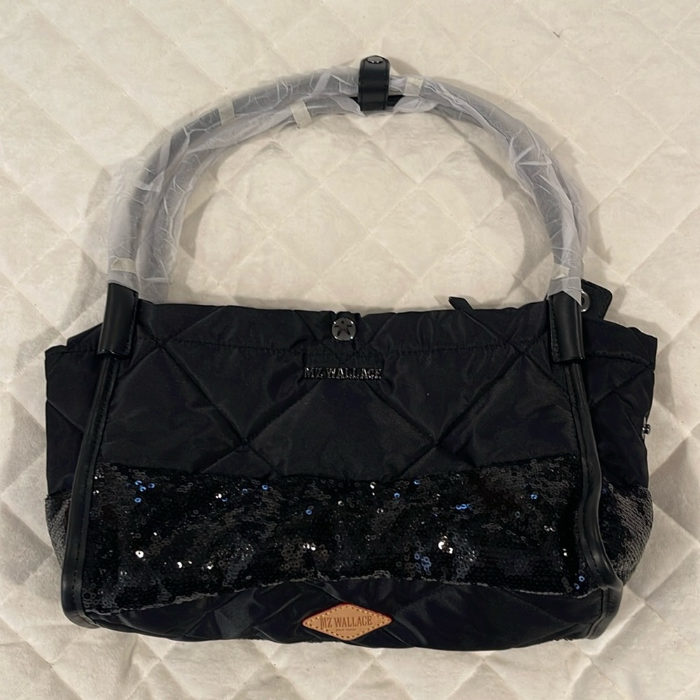 NWT MZ Wallace Quilted Madison Shoulder sequin Bag